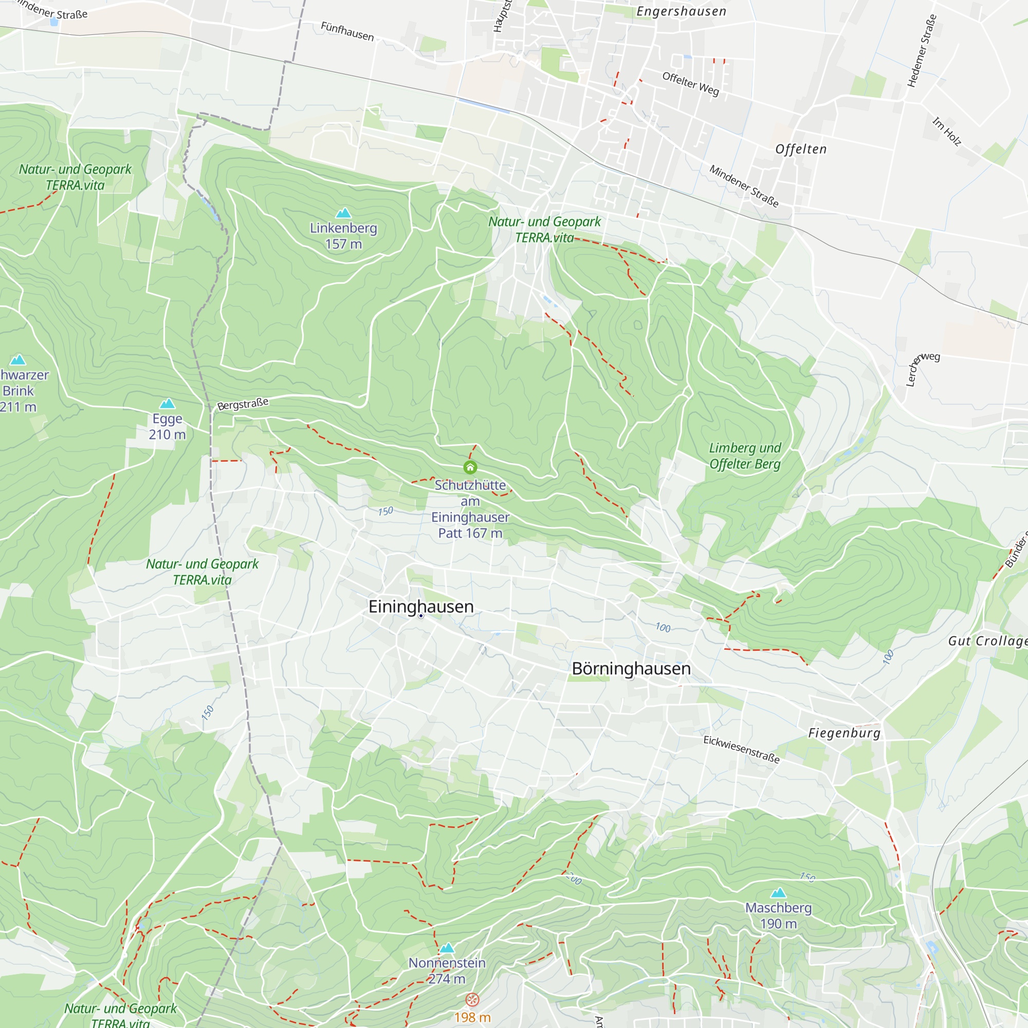 Schutzhütte hinter der Egge map