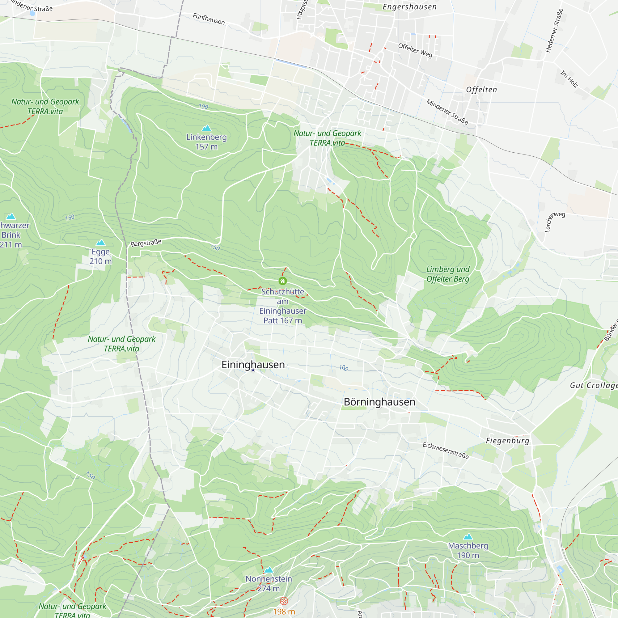 Schutzhütte hinter der Egge map