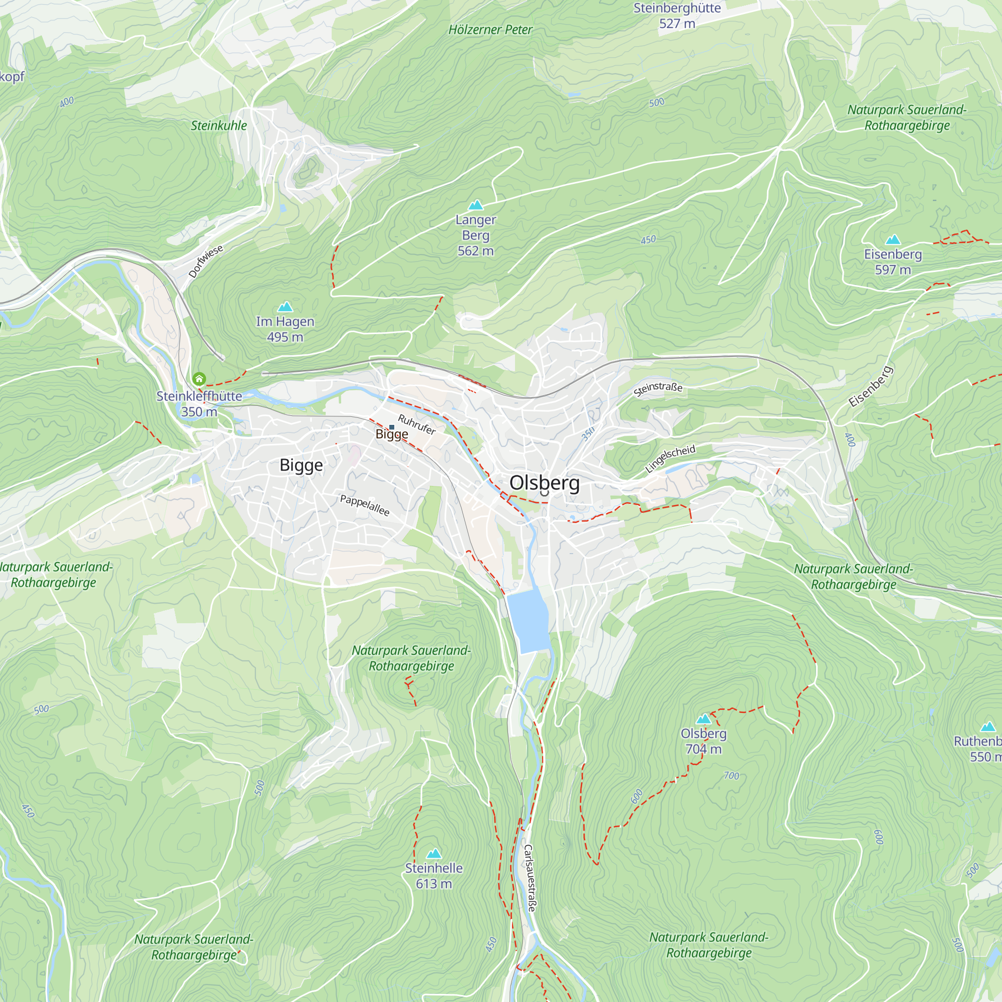 Olsberg Touristik map