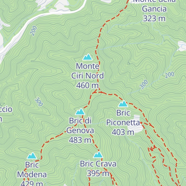Map of Monte Ciri Sud