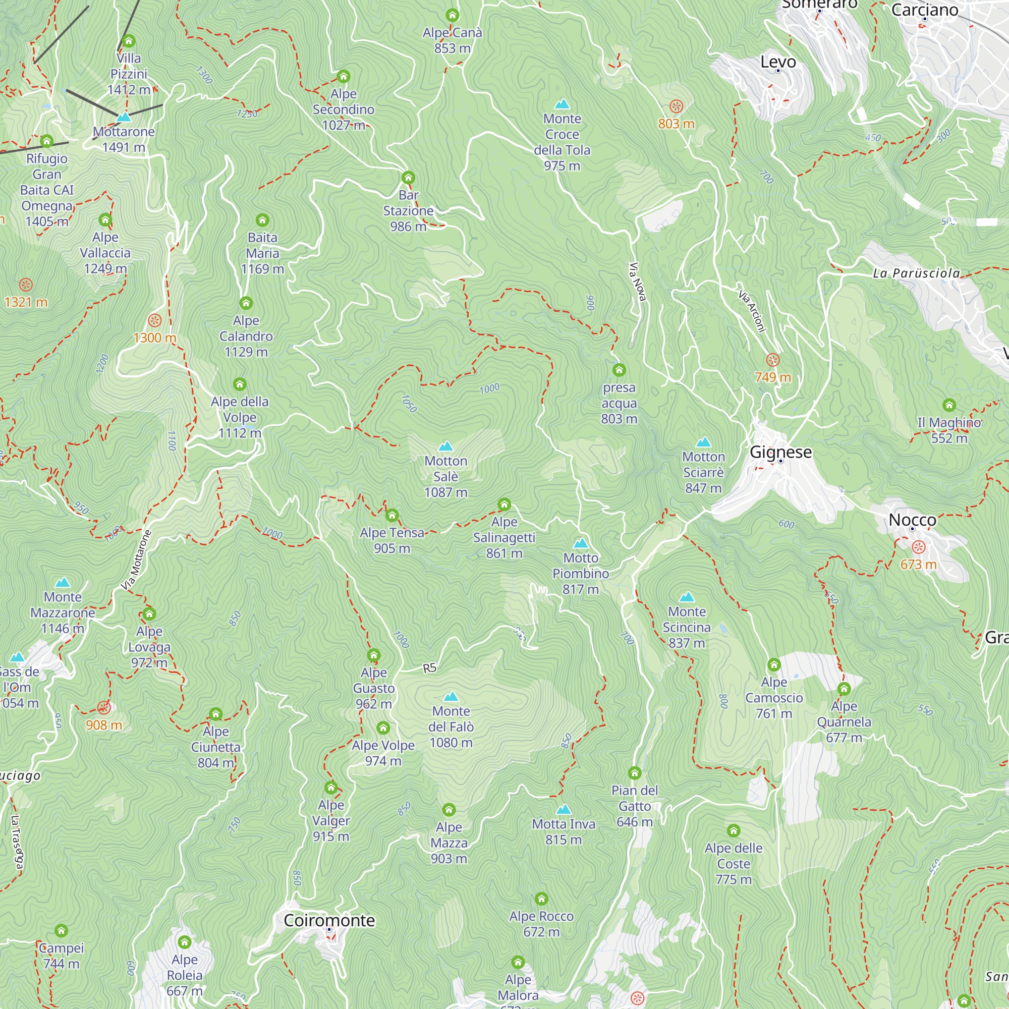 Alpe Salinagetti map
