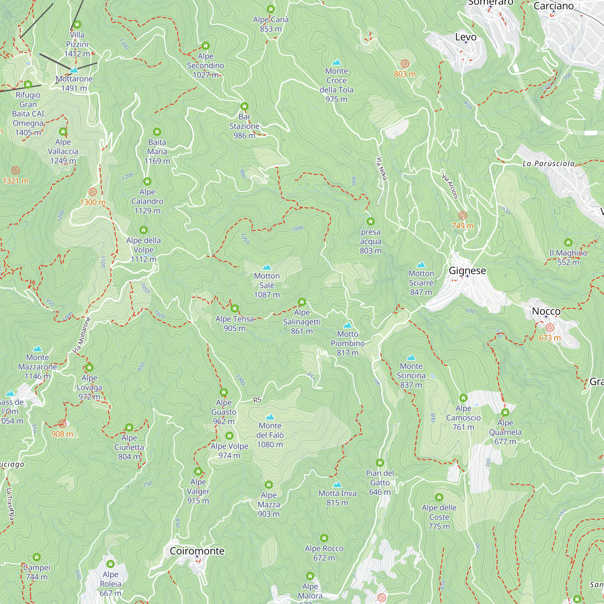Alpe Salinagetti map