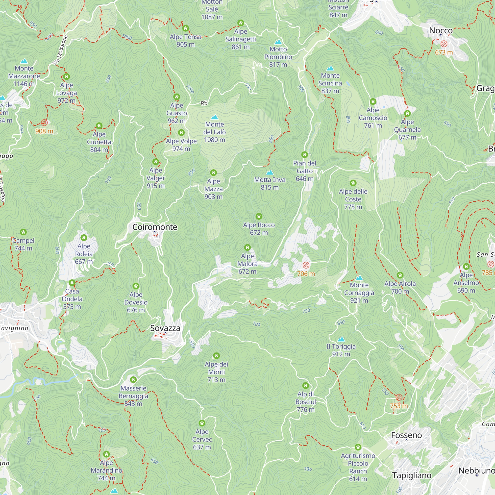 Alpe Malora map