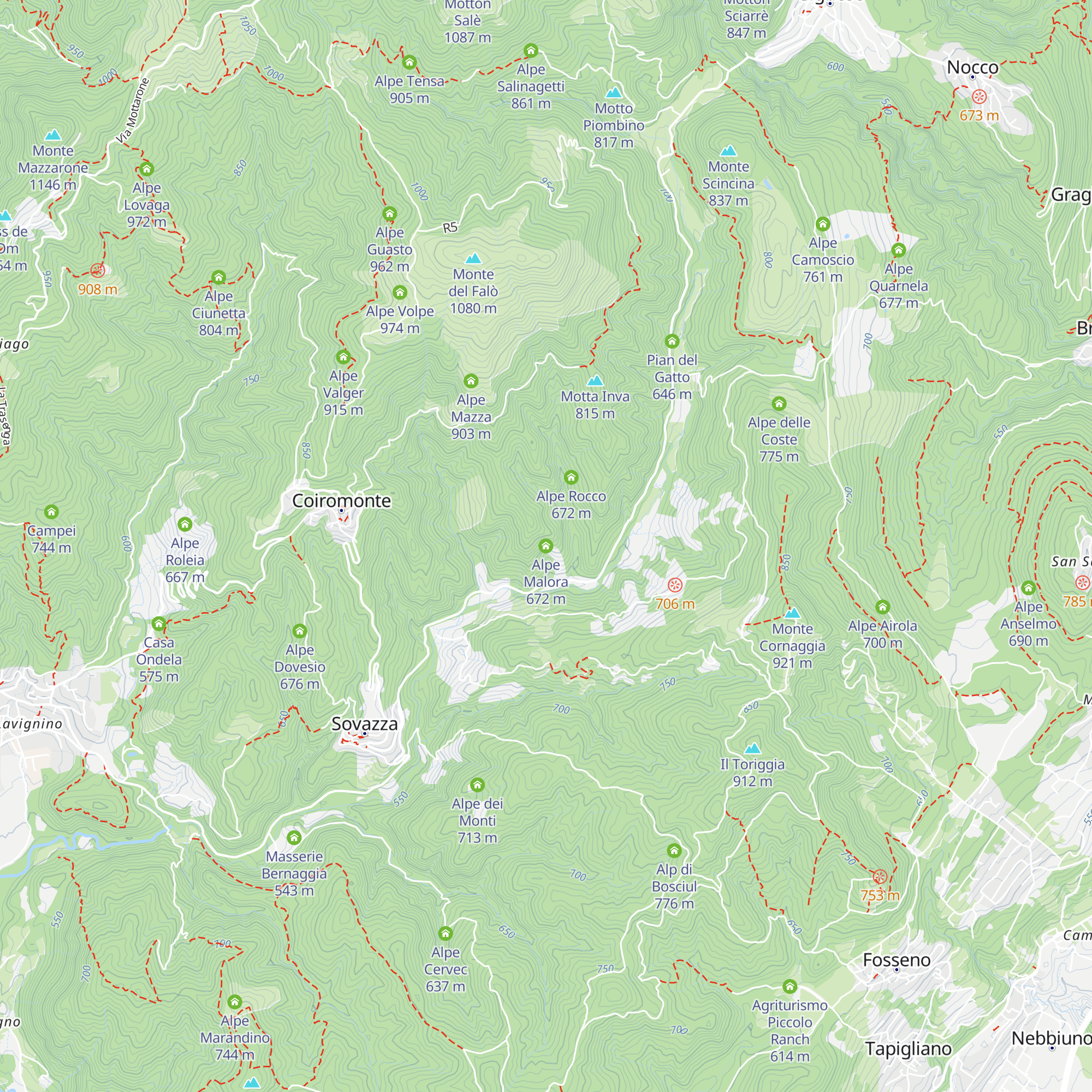 Alpe Malora map