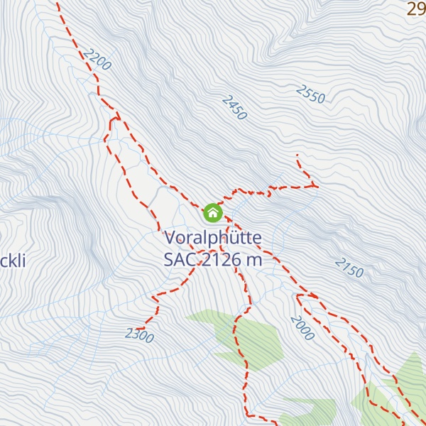 Map of Voralphütte SAC