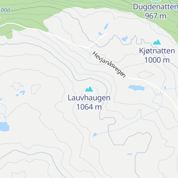 Map of Lauvhaugen