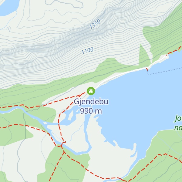 Map of Gjendebu