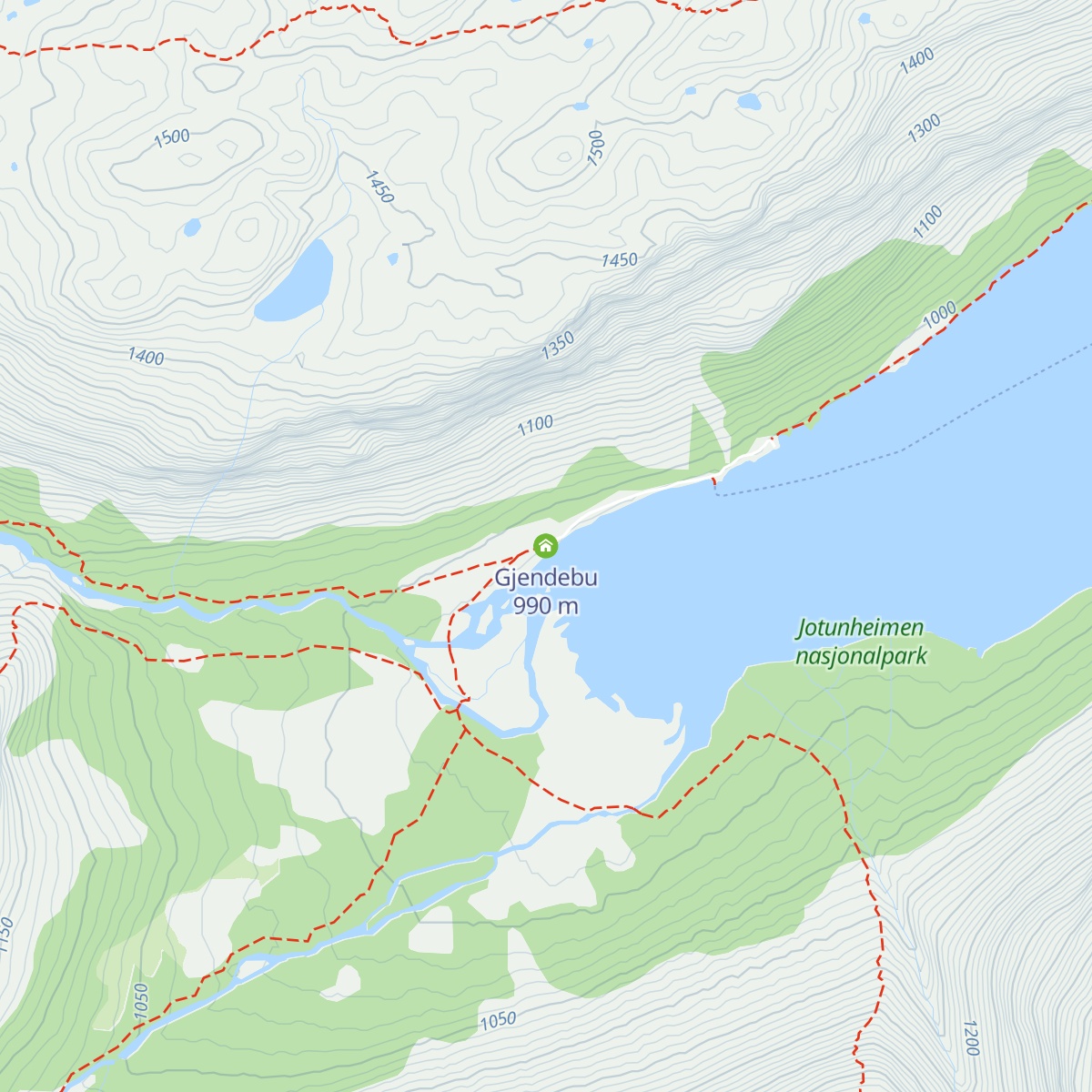 Gjendebu map