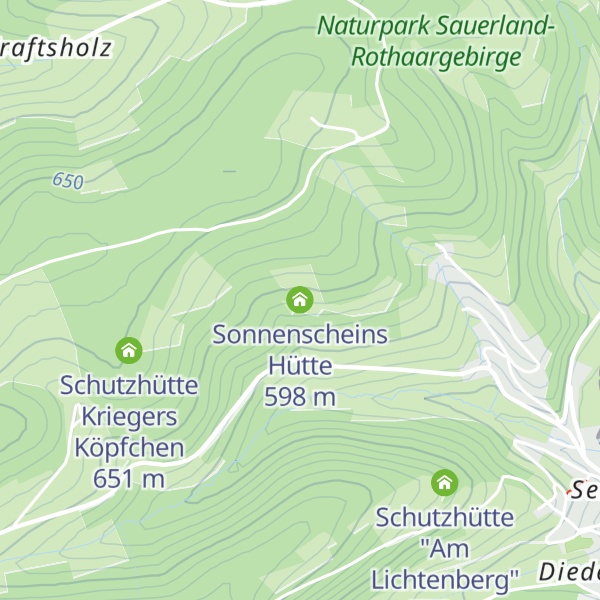 Map of Sonnenscheins Hütte