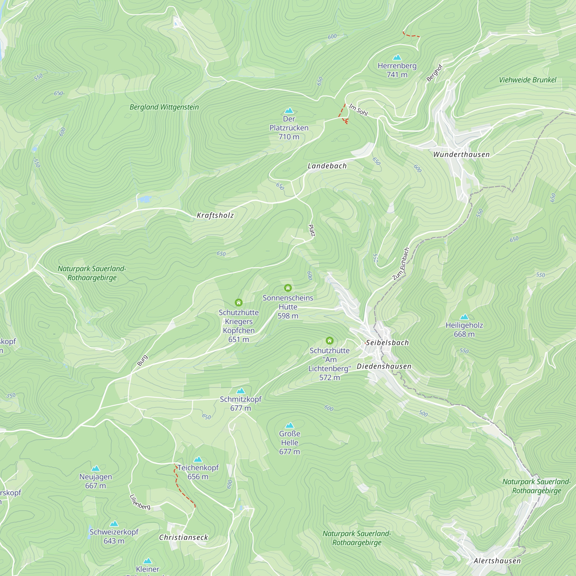 Sonnenscheins Hütte map