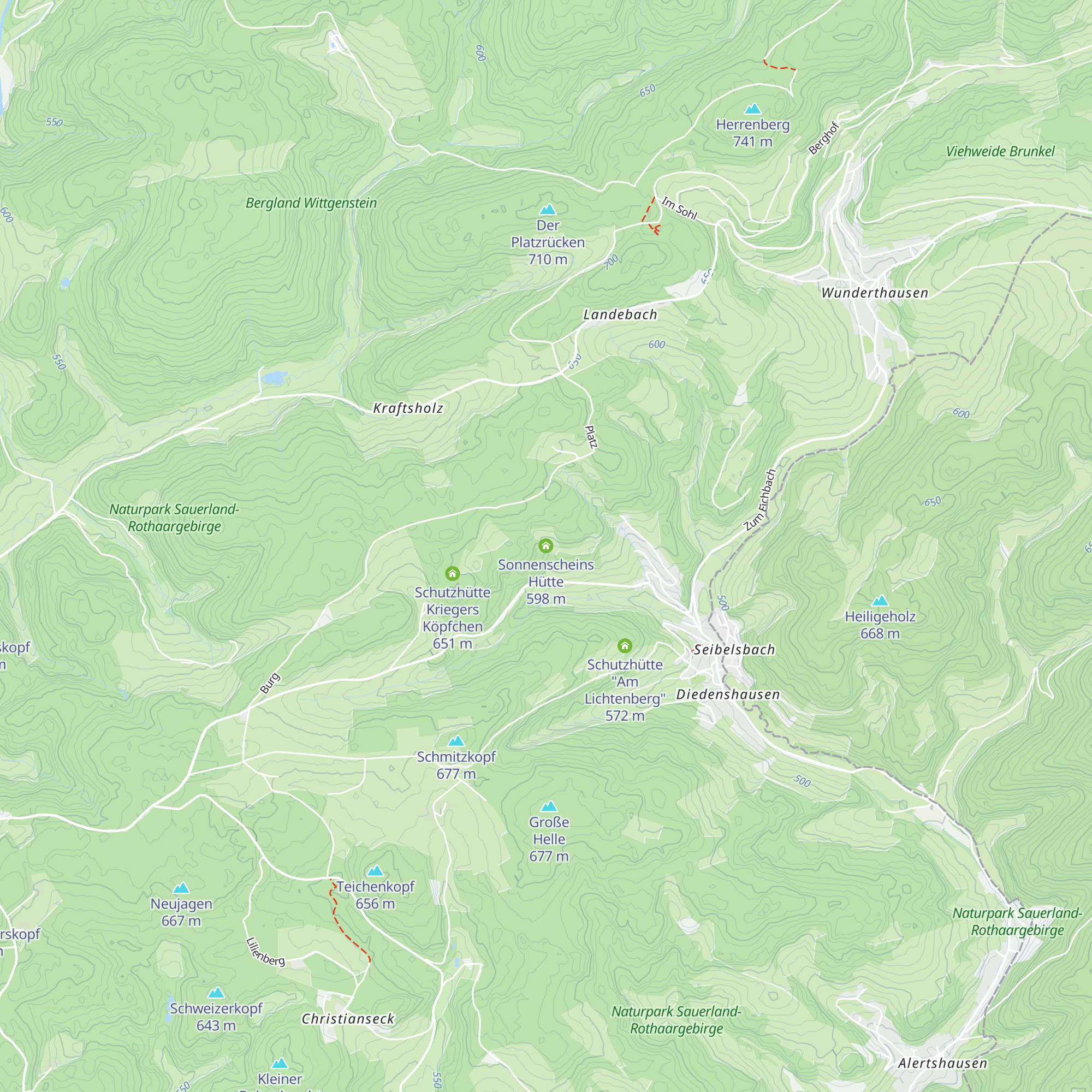 Sonnenscheins Hütte map