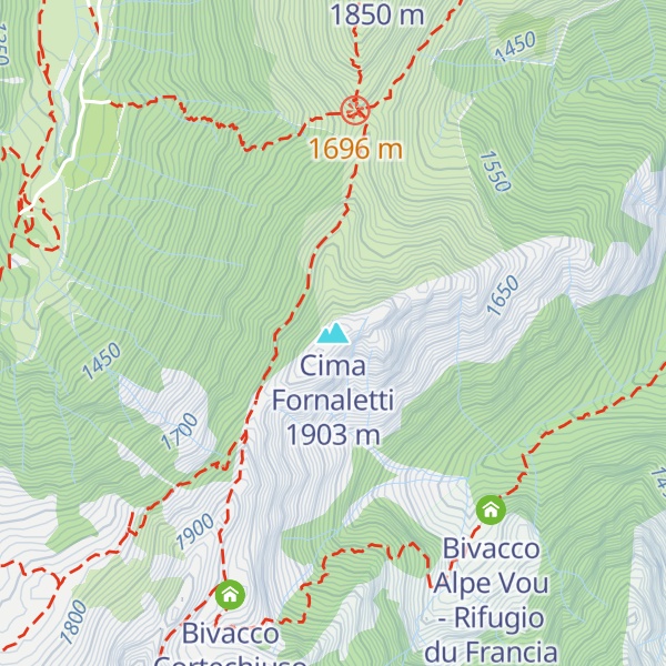 Map of Cima Fornaletti