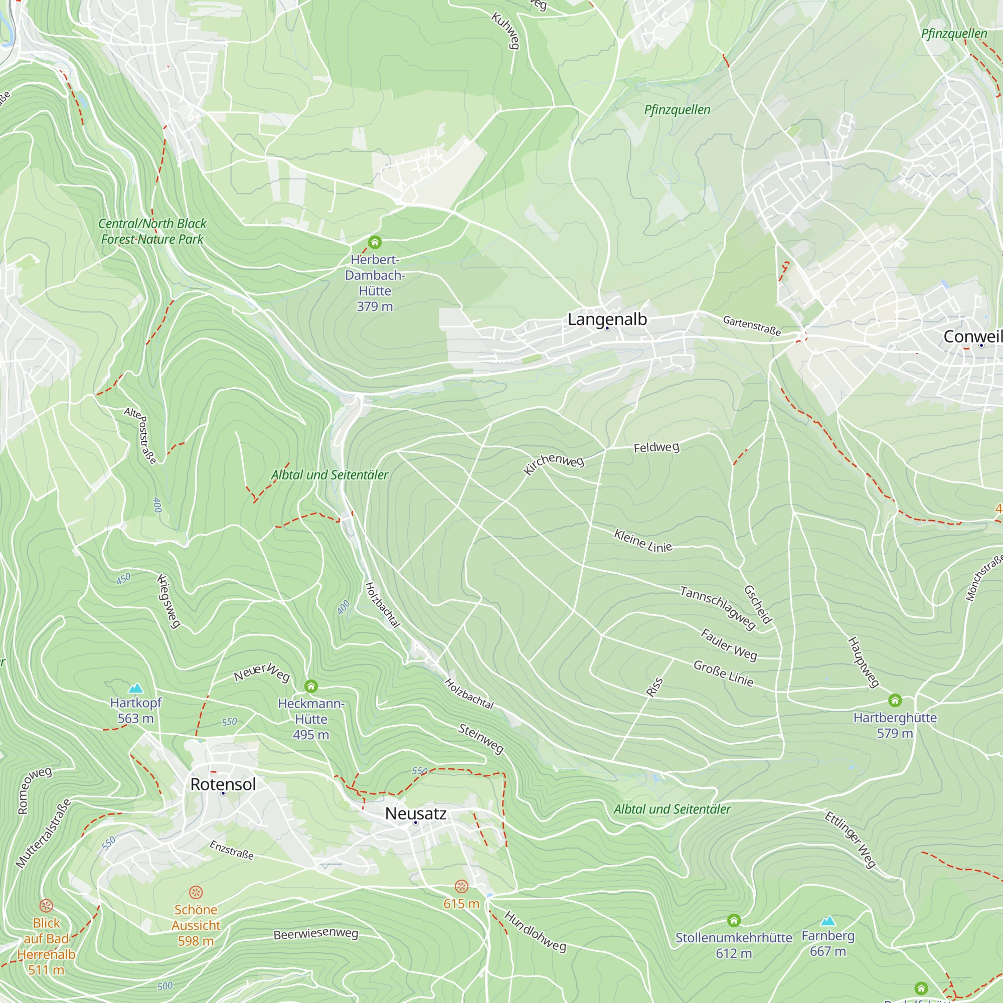 Kirchenweg-Hütte map