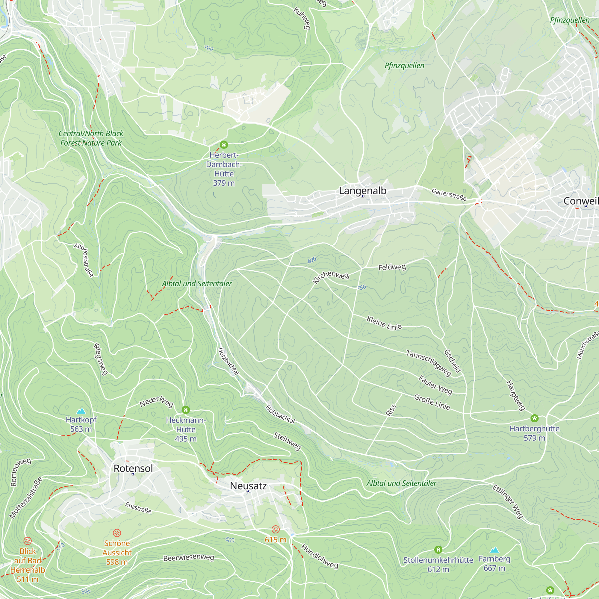 Kirchenweg-Hütte map