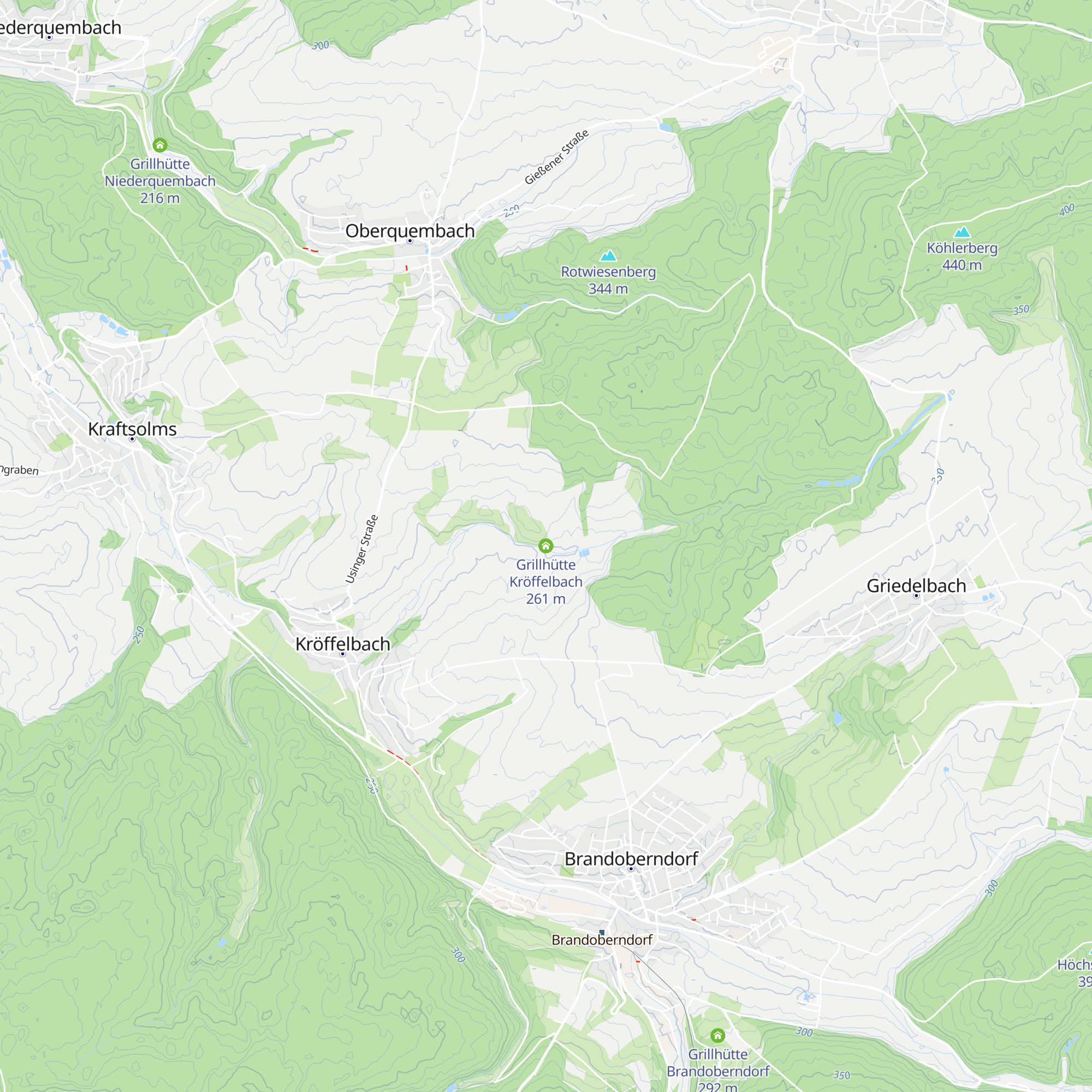 Grillhütte Kröffelbach map
