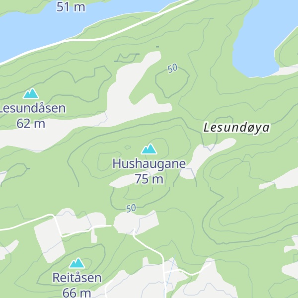 Map of Hushaugane