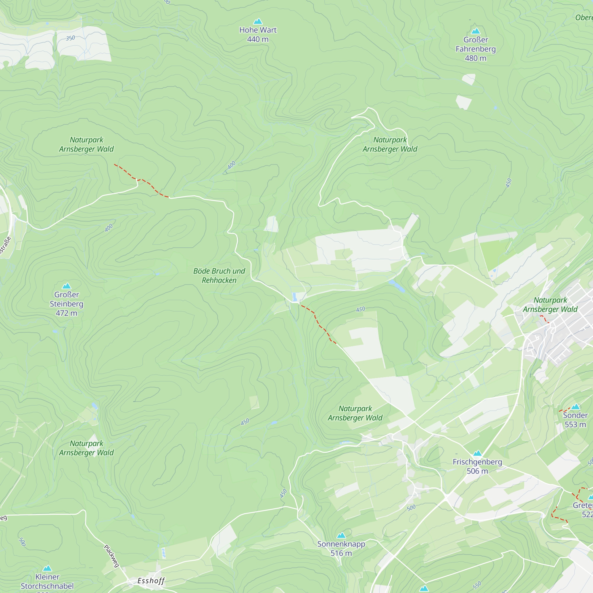 Glenne-Hütte map