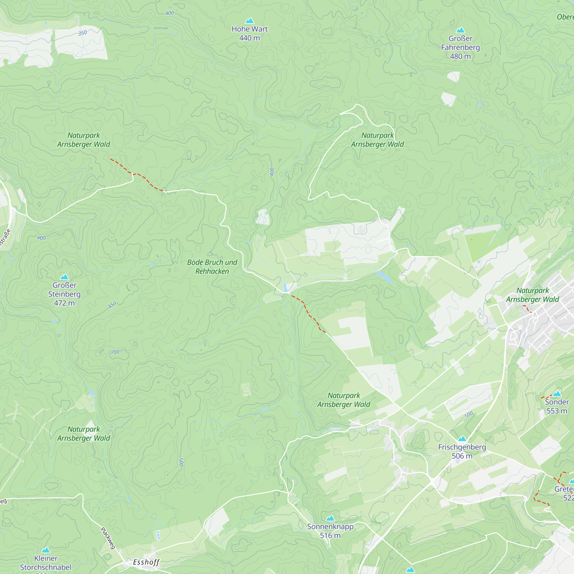Glenne-Hütte map