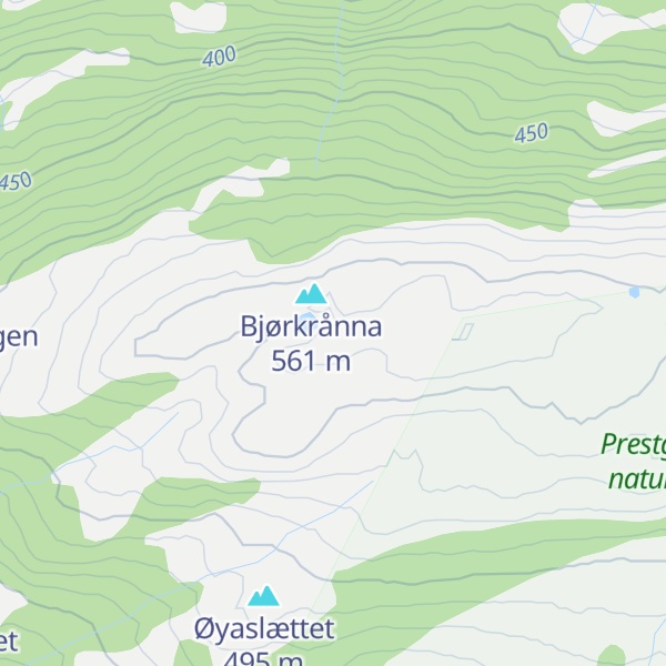 Map of Klokkarhaugen