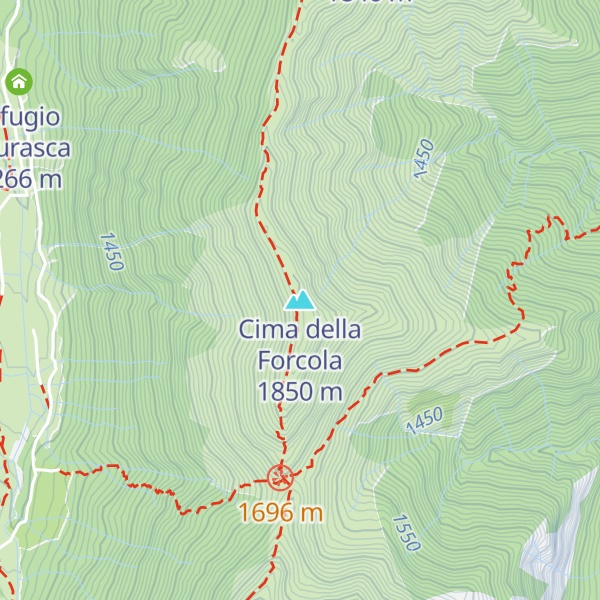 Map of Cima della Forcola