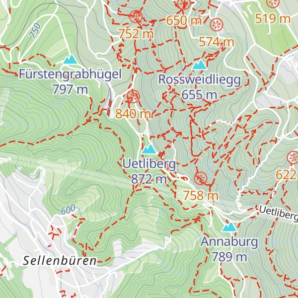 Map of Uetliberg