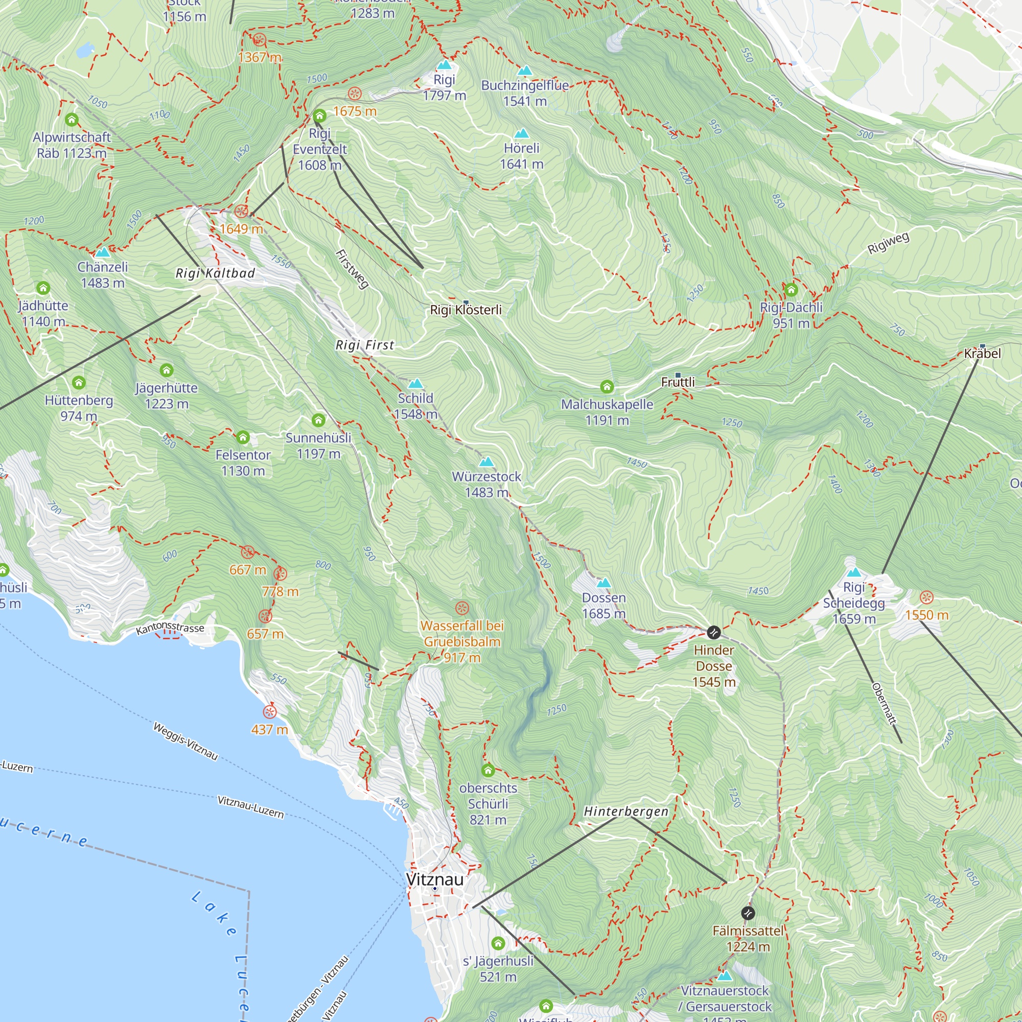 Berggasthaus Unterstetten map