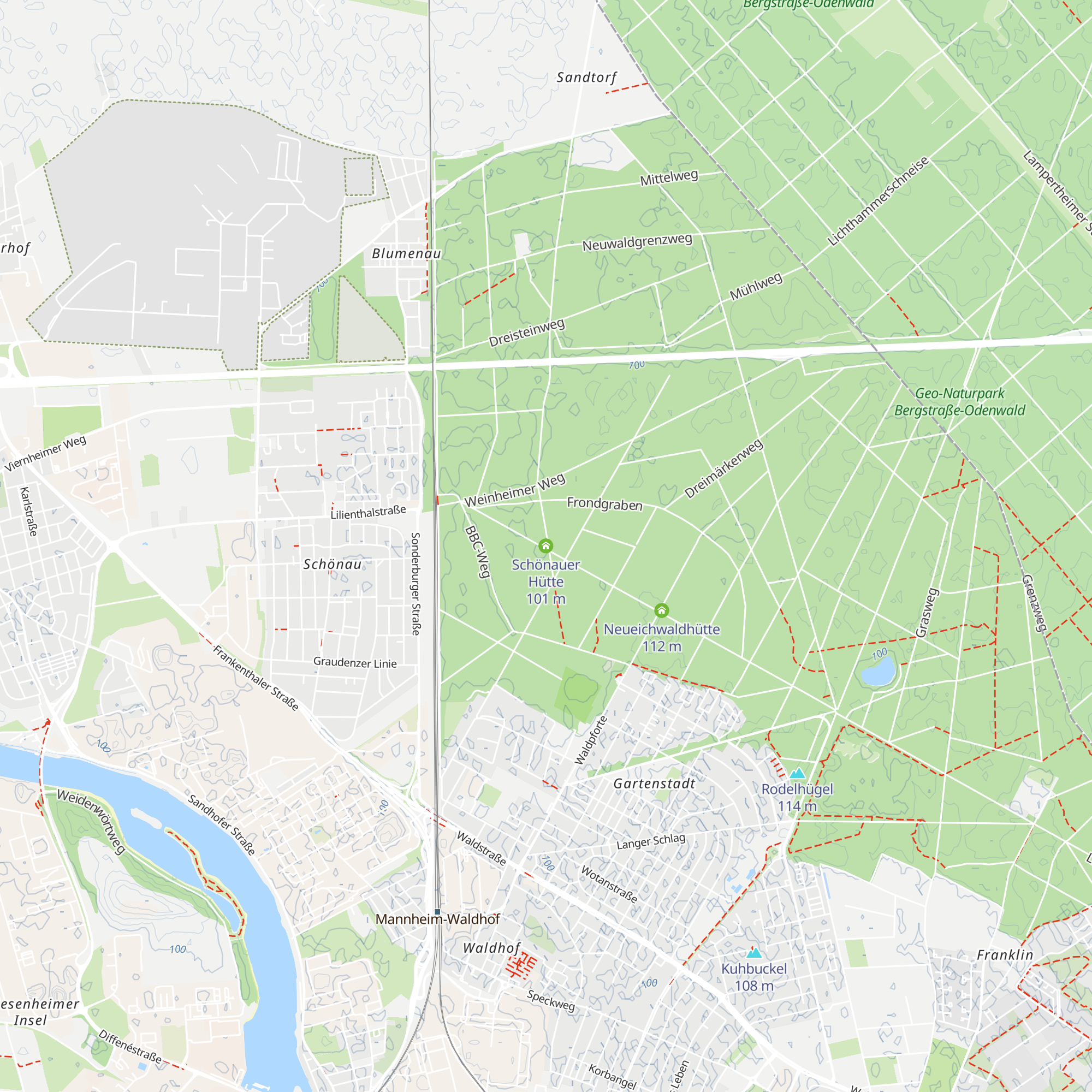 Schönauer Hütte map