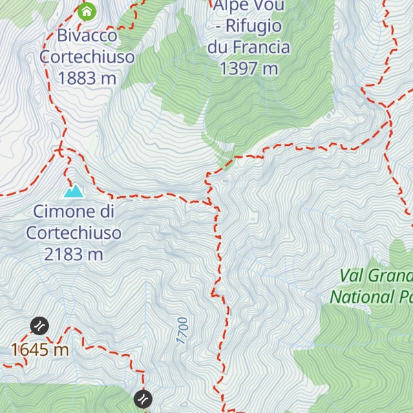 Map of Cima Marsicce