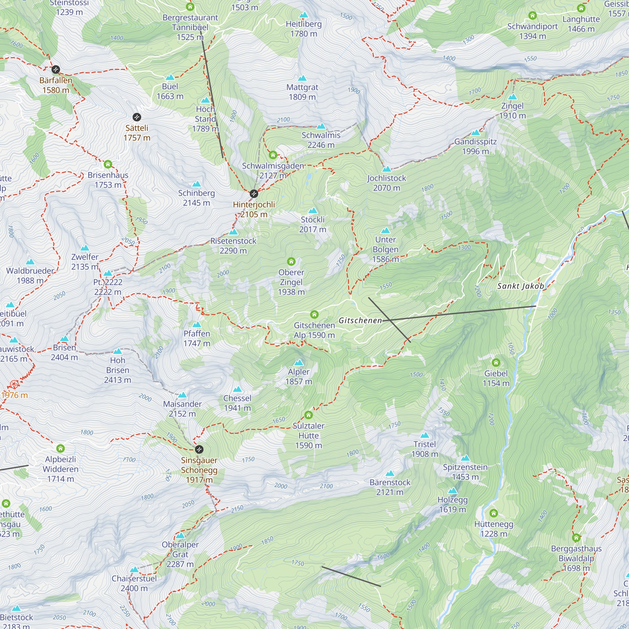 Gitschenen Alp map
