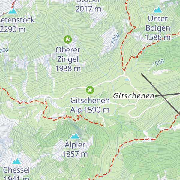 Map of Gitschenen Alp
