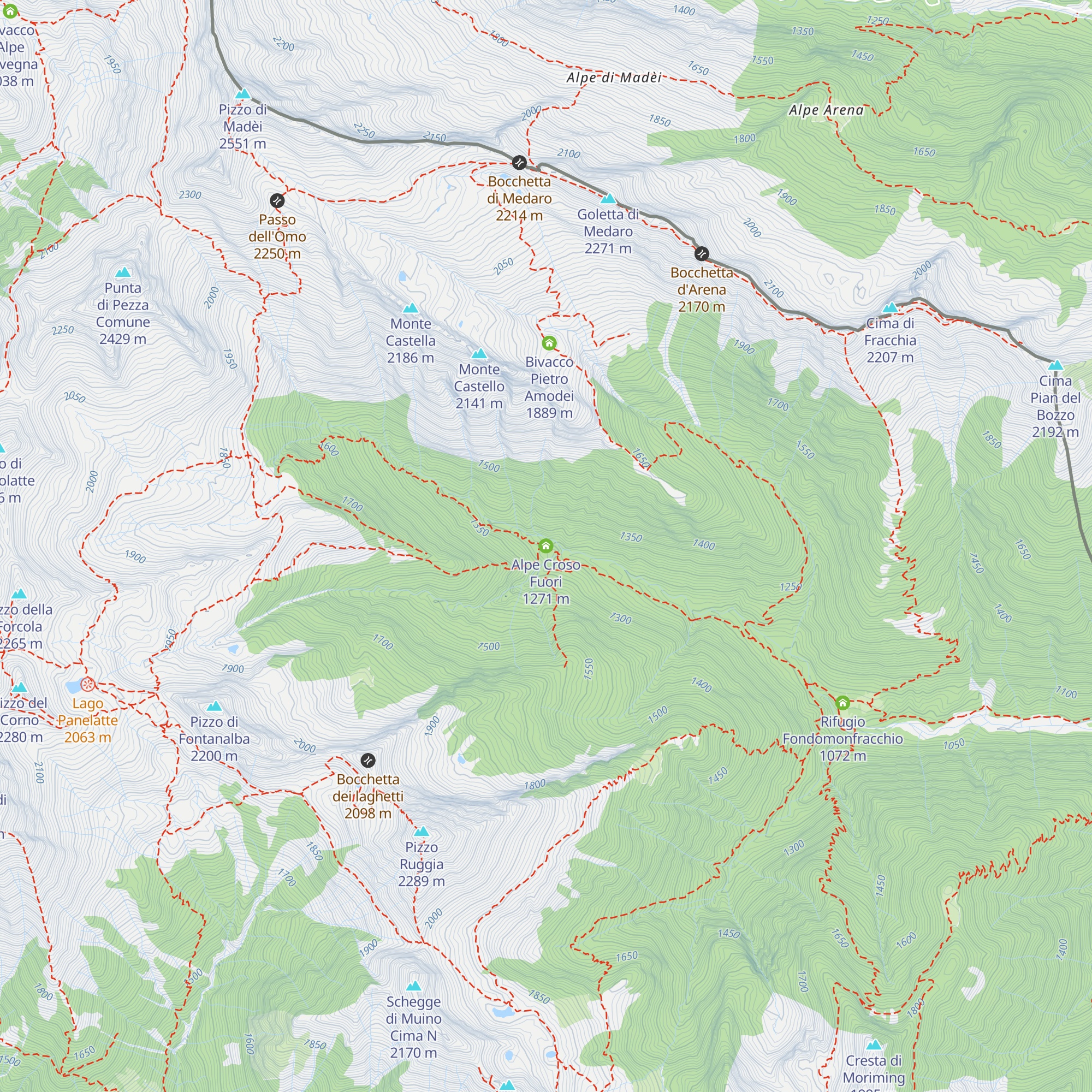 Alpe Croso Fuori map