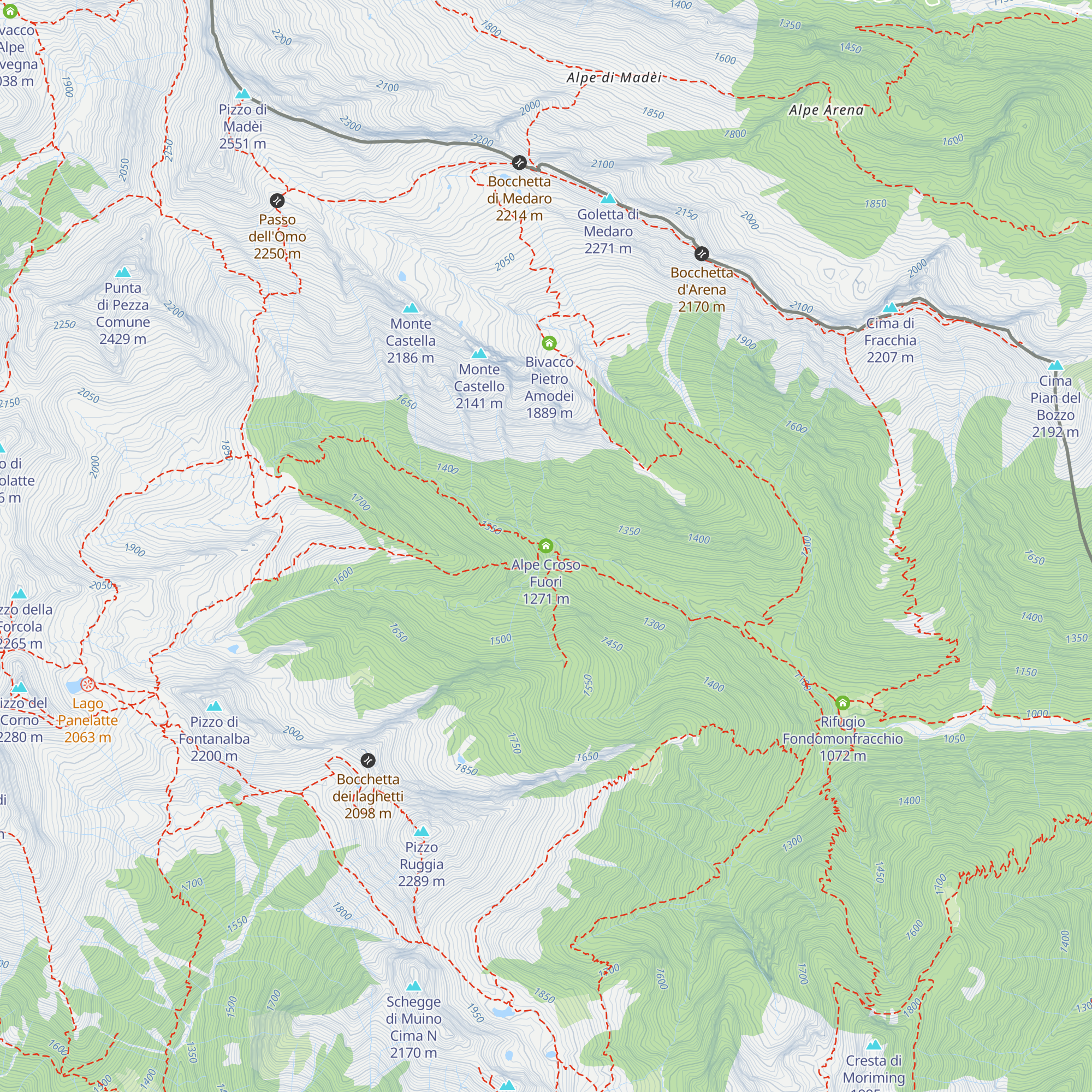 Alpe Croso Fuori map