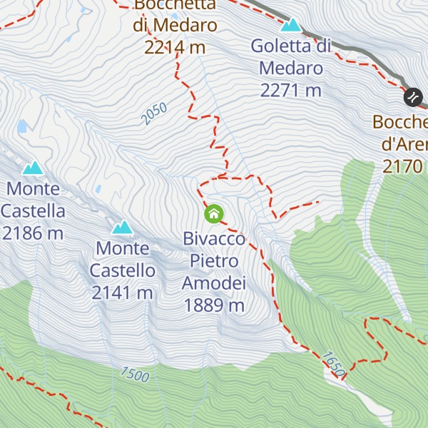 Map of Bivacco Pietro Amodei