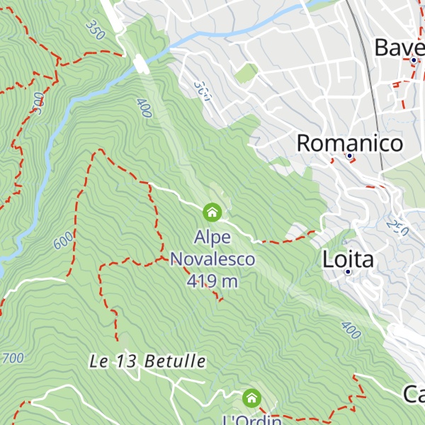 Map of Alpe Novalesco