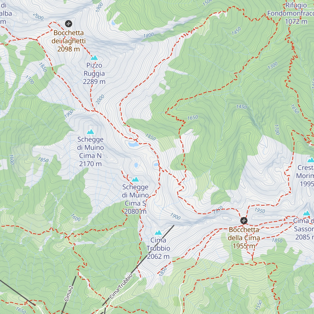 Bivacco Emilio Greppi map