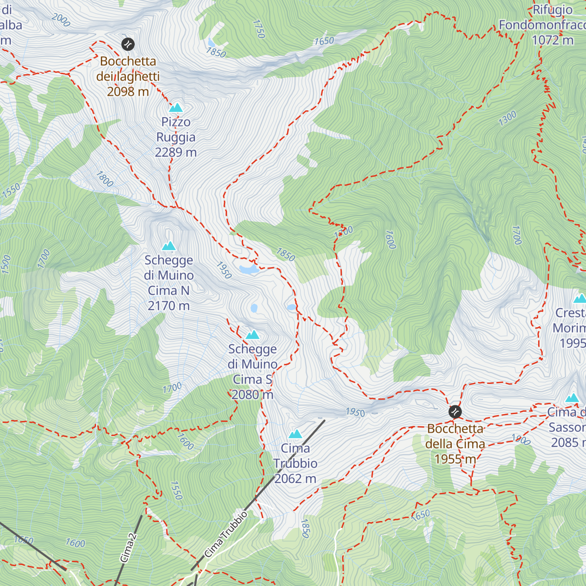 Bivacco Emilio Greppi map