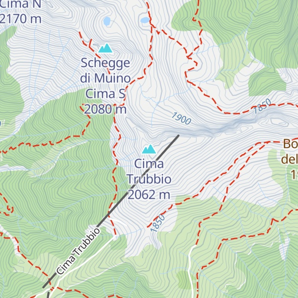 Map of Cima Trubbio