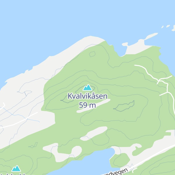 Map of Kvalvikåsen