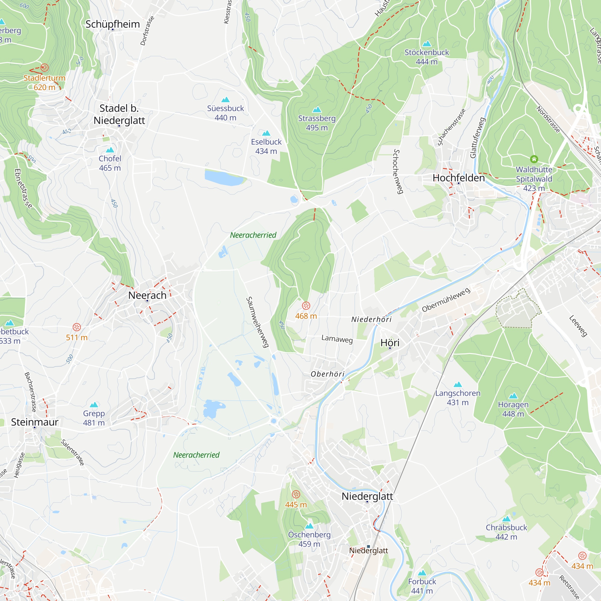 Waldhütte Höriberg map