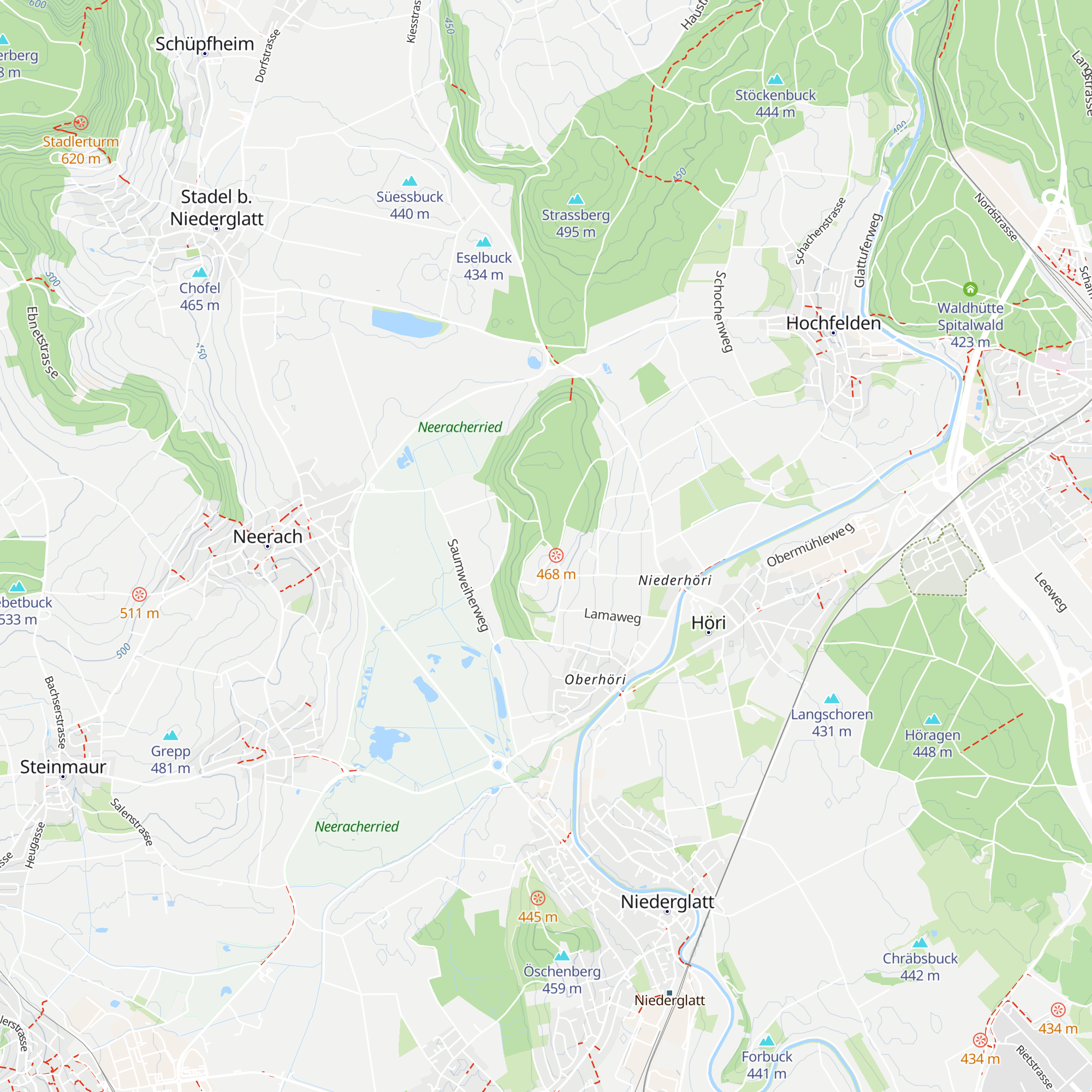 Waldhütte Höriberg map