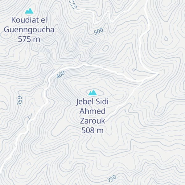 Map of Jebel Sidi Ahmed Zarouk