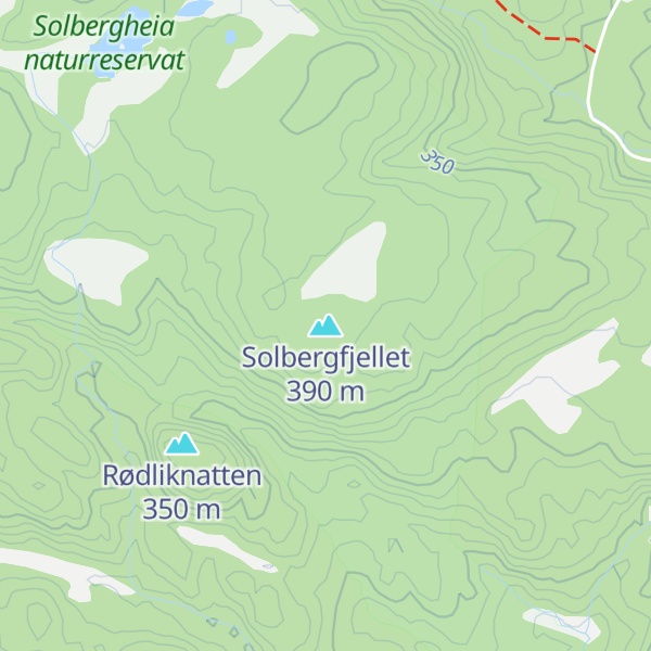 Map of Solbergfjellet