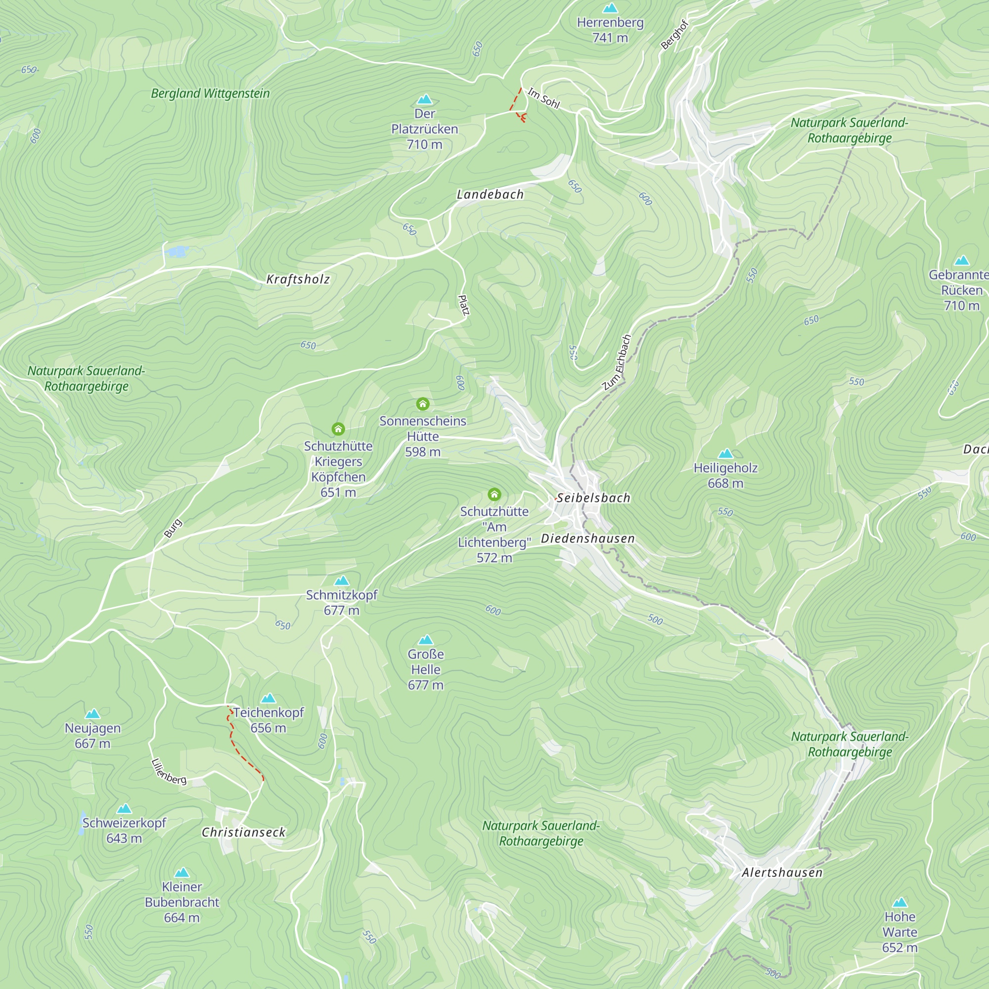 Schutzhütte "Am Lichtenberg" map