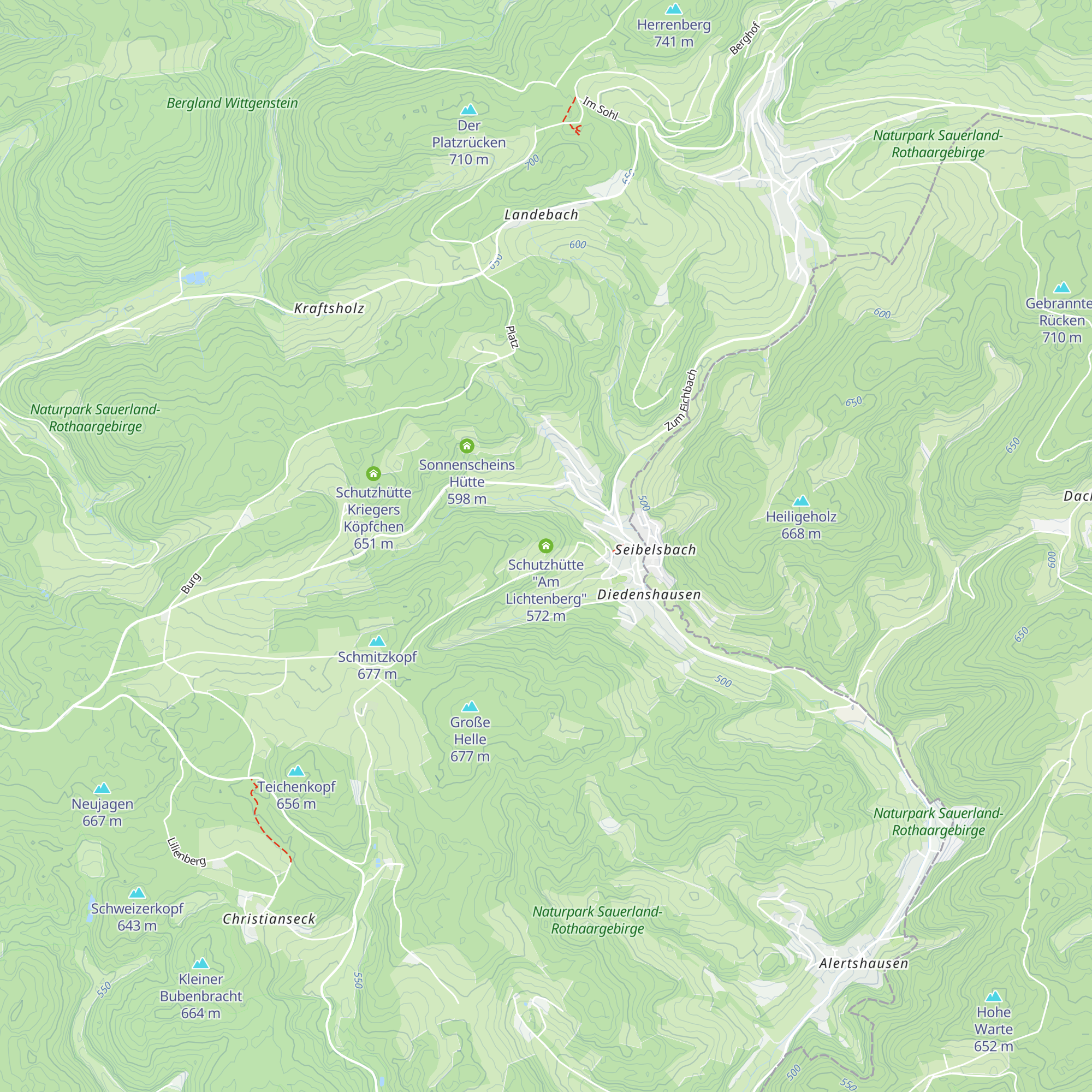 Schutzhütte "Am Lichtenberg" map