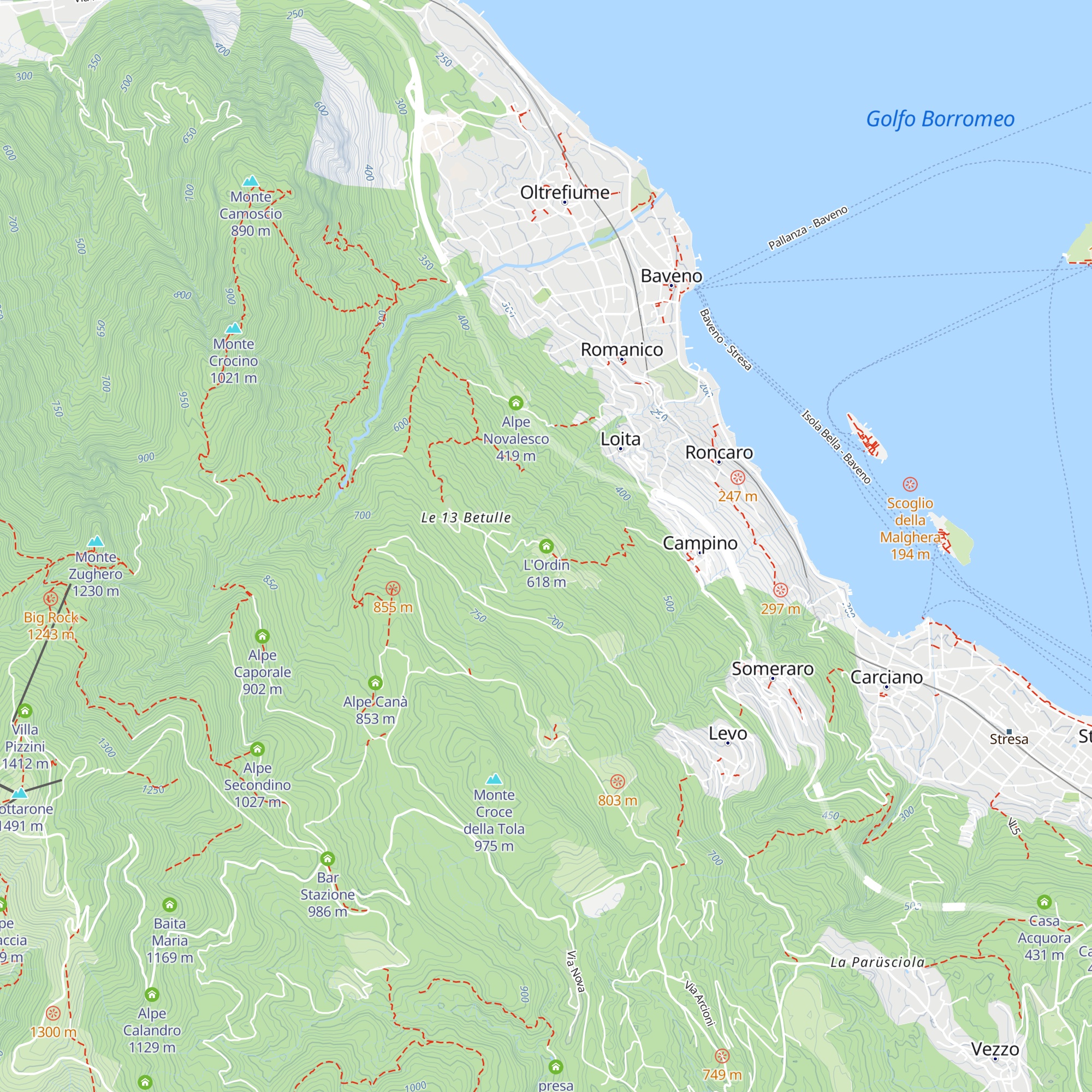 La Cristina map