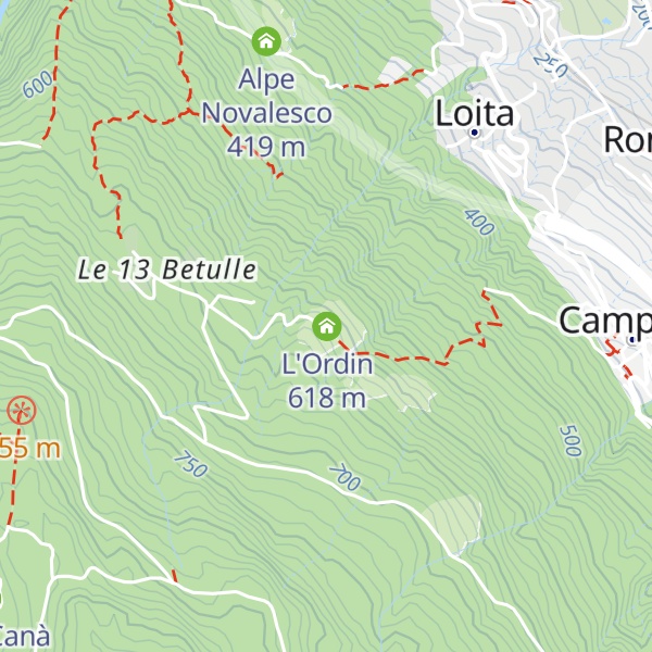 Map of La Cristina
