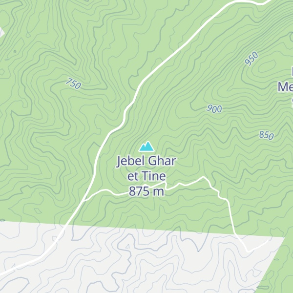 Map of Jebel Ghar et Tine