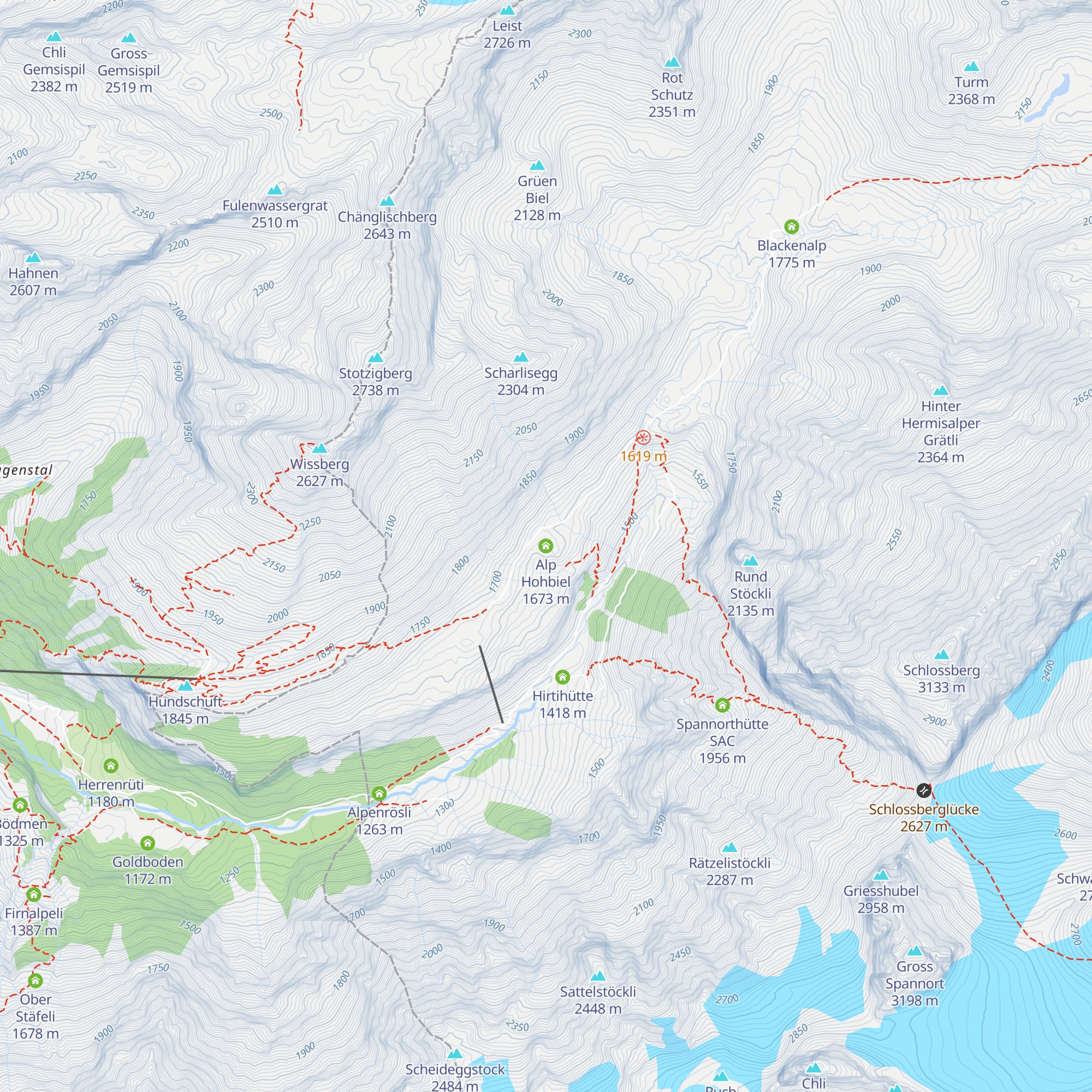 Alp Hohbiel map