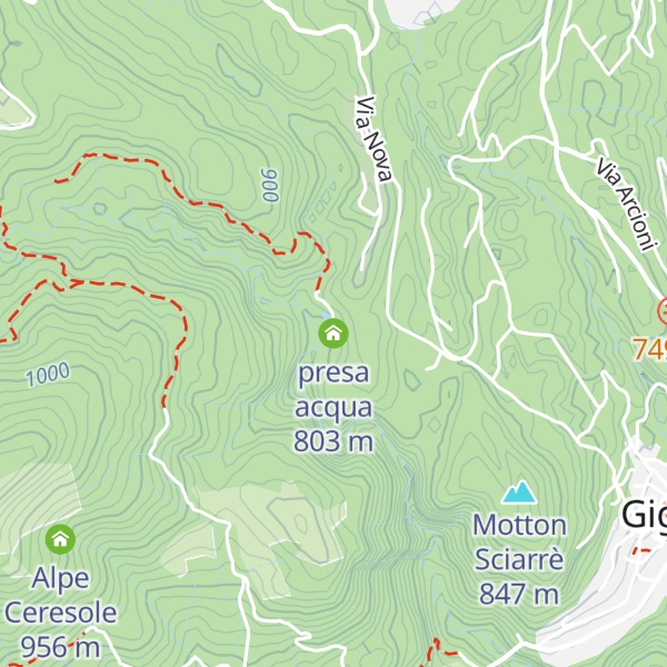 Map of presa acqua