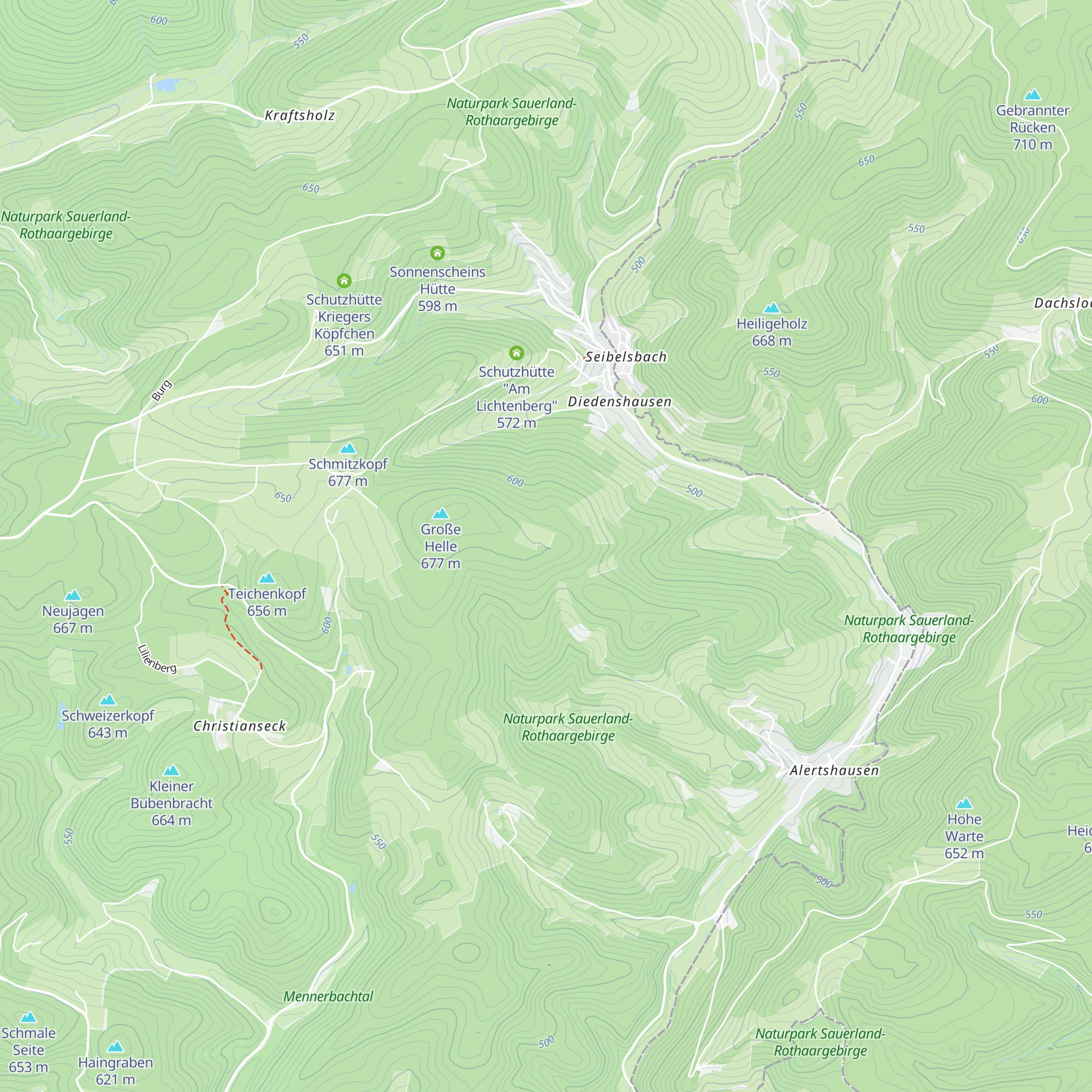 Schutzhütte "Große Helle" map